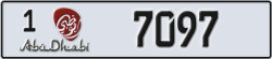 abu dhabi - code - 1 - number -7097