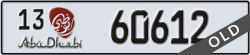 abu dhabi - code - 13 - number -60612