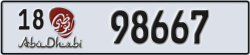 abu dhabi - code - 18 - number -98667