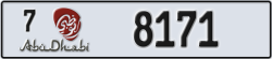 abu dhabi - code - 7 - number -8171