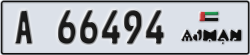 ajman - code - A - number -66494
