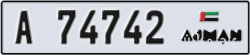 ajman - code - A - number -74742