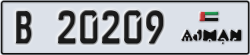 ajman - code - B - number -20209