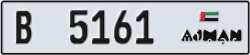 ajman - code - B - number -5161