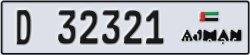 ajman - code - D - number -32321