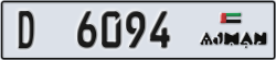 ajman - code - D - number -6094