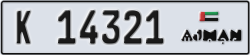 ajman - code - K - number -14321