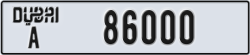 dubai - code - A - number -86000