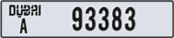 dubai - code - A - number -93383