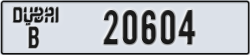 dubai - code - B - number -20604