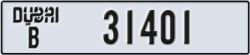 dubai - code - B - number -31401