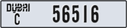 dubai - code - C - number -56516