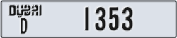 dubai - code - D - number -1353
