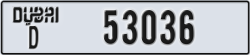 dubai - code - D - number -53036