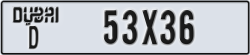 dubai - code - D - number -53X36