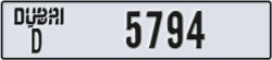 dubai - code - D - number -5794