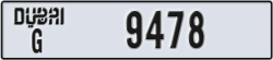 dubai - code - G - number -9478