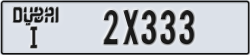 dubai - code - I - number -2X333