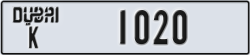 dubai - code - K - number -1020