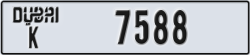 dubai - code - K - number -7588