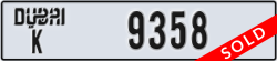 dubai - code - K - number -9358