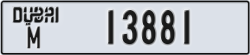 dubai - code - M - number -13881