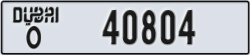dubai - code - O - number -40804