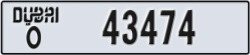 dubai - code - O - number -43474