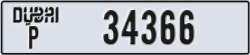 dubai - code - P - number -34366