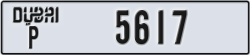 dubai - code - P - number -5617