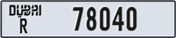 dubai - code - R - number -78040