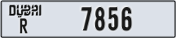 dubai - code - R - number -7856