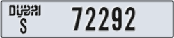 dubai - code - S - number -72292