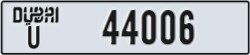 dubai - code - U - number -44006