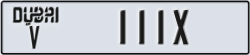 dubai - code - V - number -111X