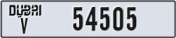 dubai - code - V - number -54505