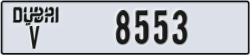dubai - code - V - number -8553