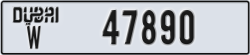 dubai - code - W - number -47890
