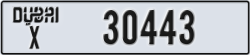 dubai - code - X - number -30443