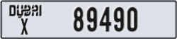 dubai - code - X - number -89490