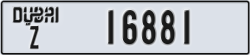 dubai - code - Z - number -16881