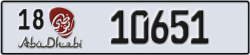 abu dhabi - code - 18 - number -10651