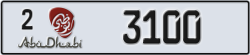 abu dhabi - code - 2 - number -3100