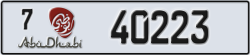 abu dhabi - code - 7 - number -40223