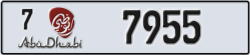 abu dhabi - code - 7 - number -7955