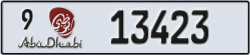 abu dhabi - code - 9 - number -13423