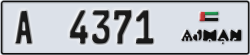 ajman - code - A - number -4371