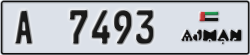 ajman - code - A - number -7493