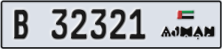 ajman - code - B - number -32321