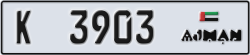 ajman - code - K - number -3903